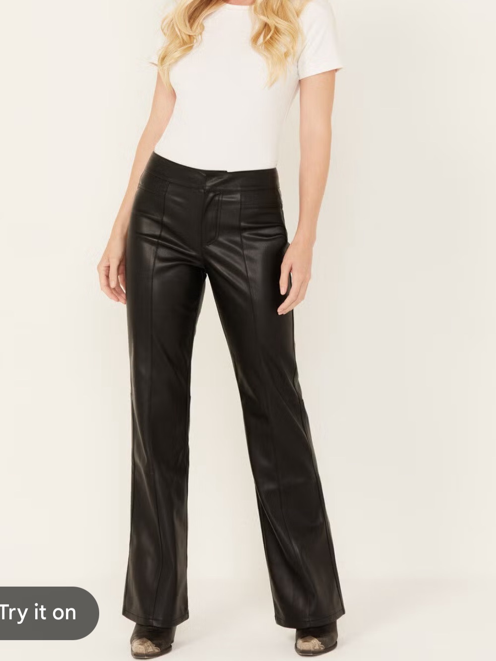 Free people bootcut leather pants nwt